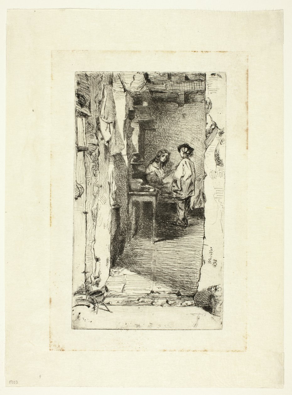 Rag Pickers, Mouffetard District, Paříž od James Abbott McNeill Whistler