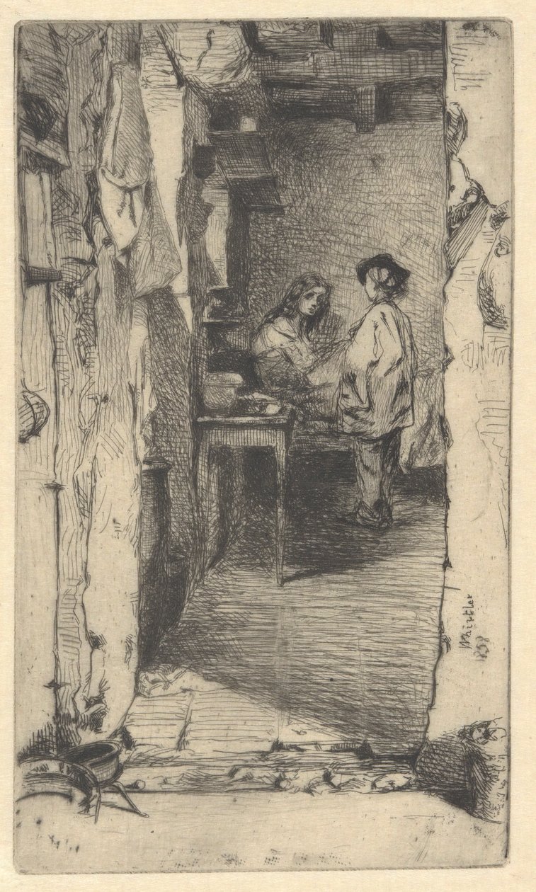 Rag Pickers, Mouffetard District, Paříž od James Abbott McNeill Whistler