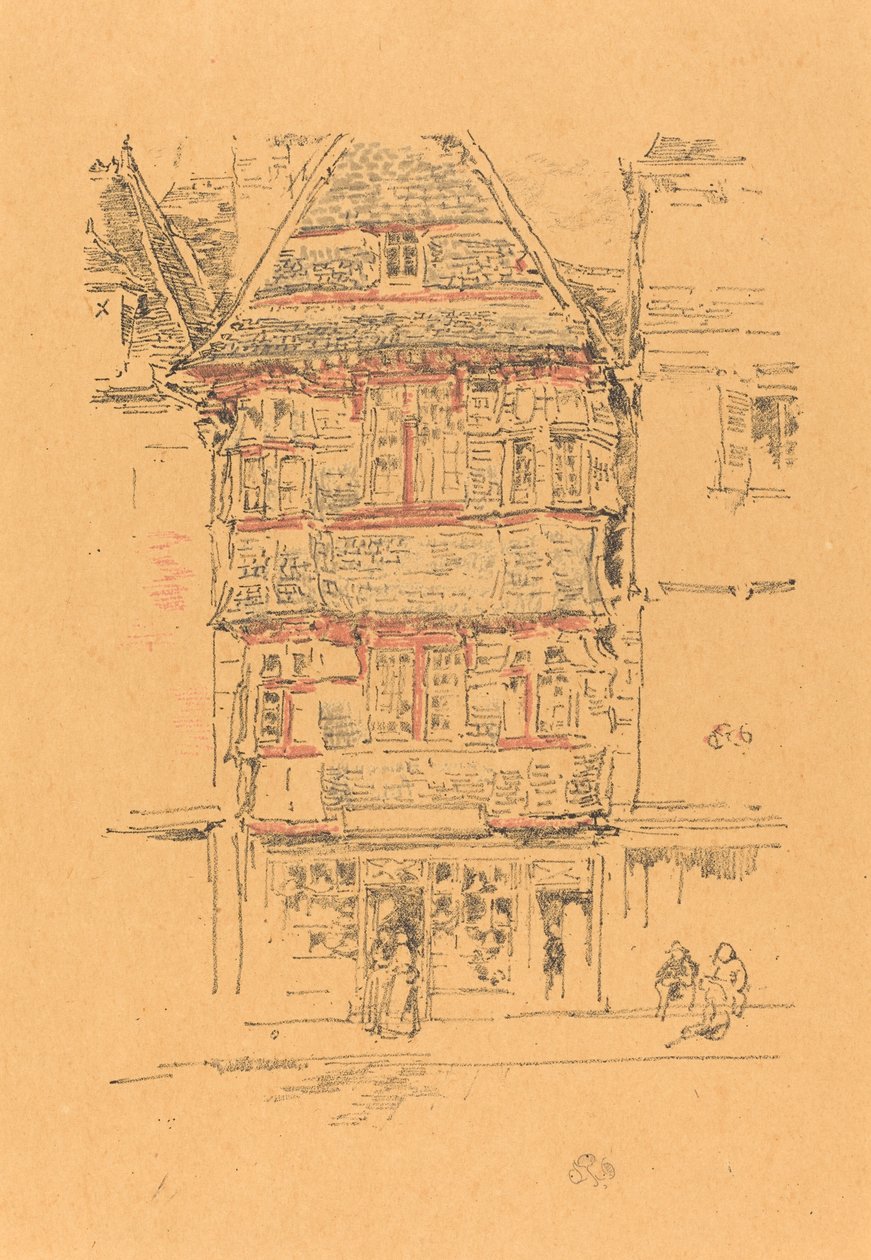 Červený dům, Paimpol od James Abbott McNeill Whistler