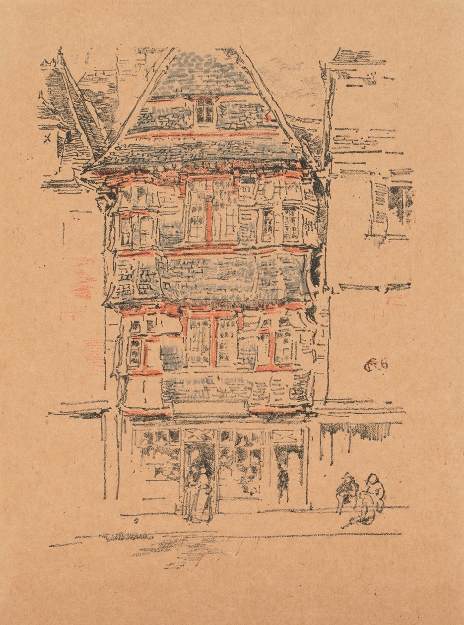 Červený dům, Paimpol od James Abbott McNeill Whistler