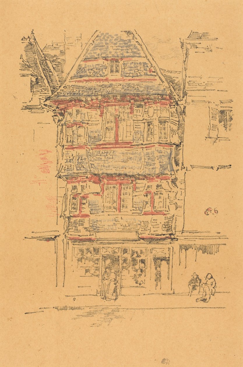 Červený dům, Paimpol od James McNeill Whistler