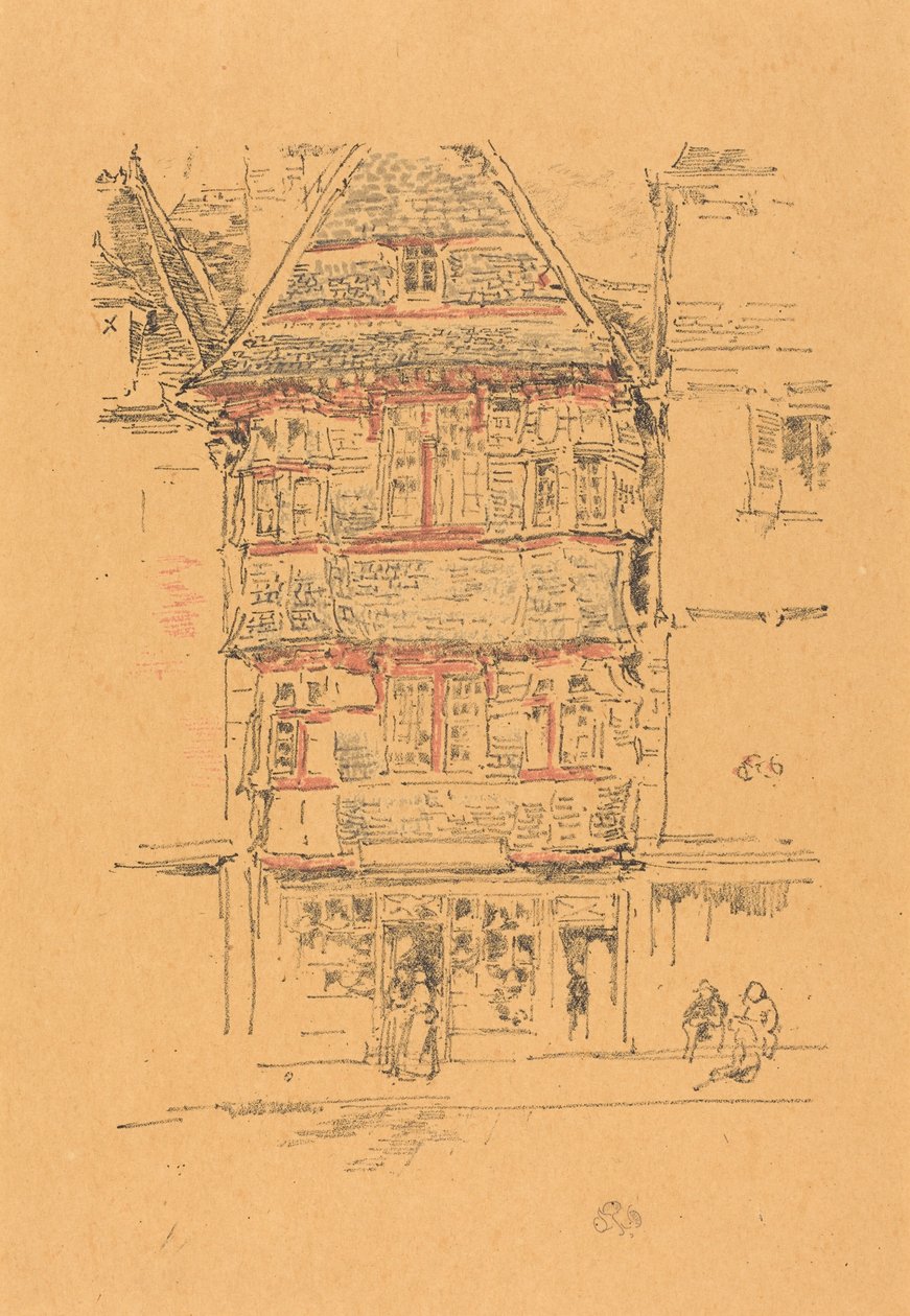 Červený dům, Paimpol od James McNeill Whistler