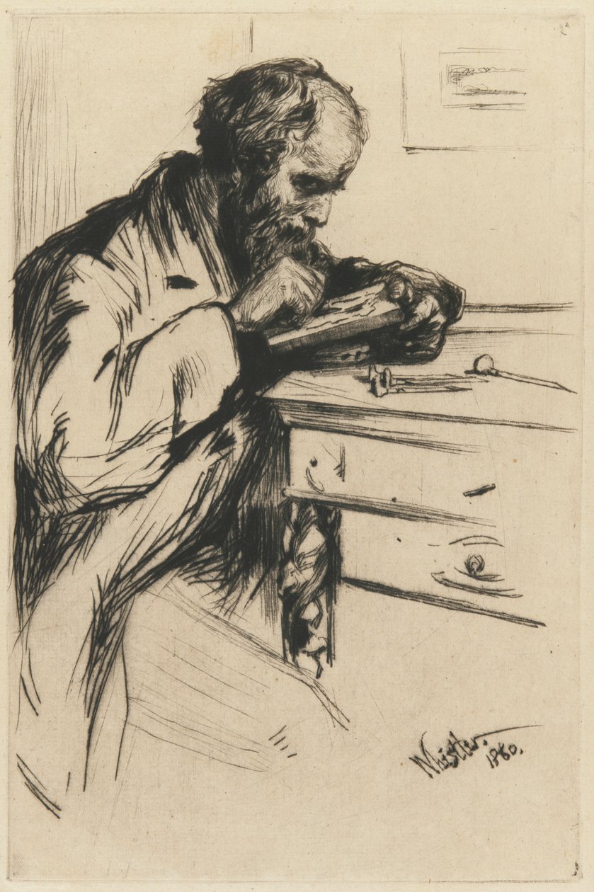 Riault (Dřevorytec) od James Abbott McNeill Whistler