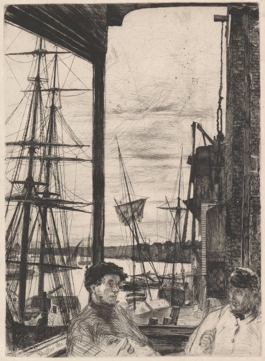 Rotherhithe K. 66 III ze série „The Thames Set“ od James McNeill Whistler