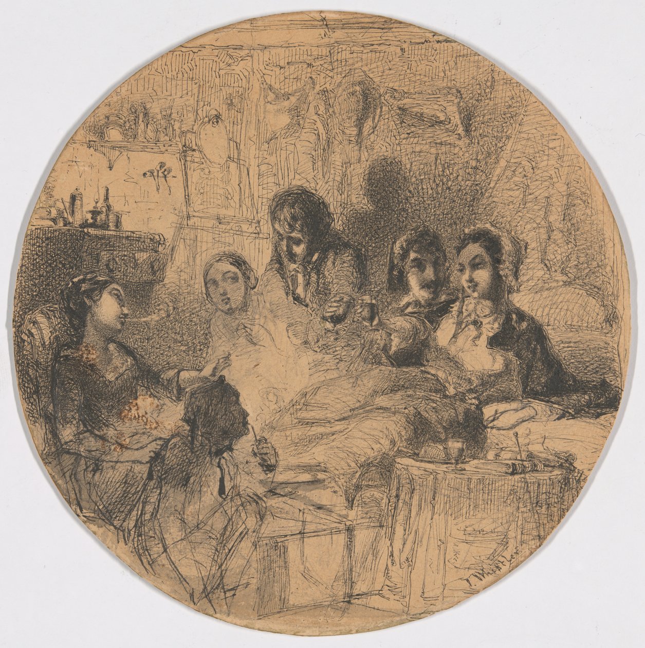 Scéna z Bohémského života od James McNeill Whistler