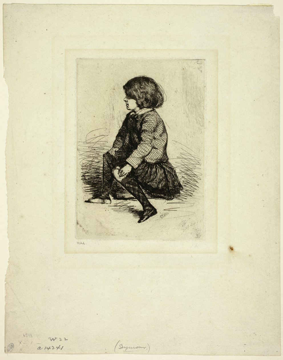 Seymour Haden, Jr, sedící od James Abbott McNeill Whistler