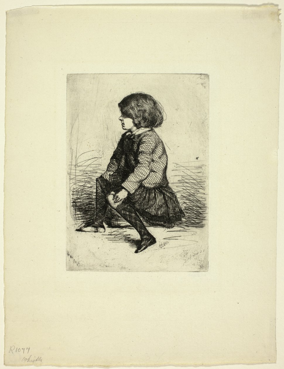 Seymour Haden, Jr, sedící od James Abbott McNeill Whistler