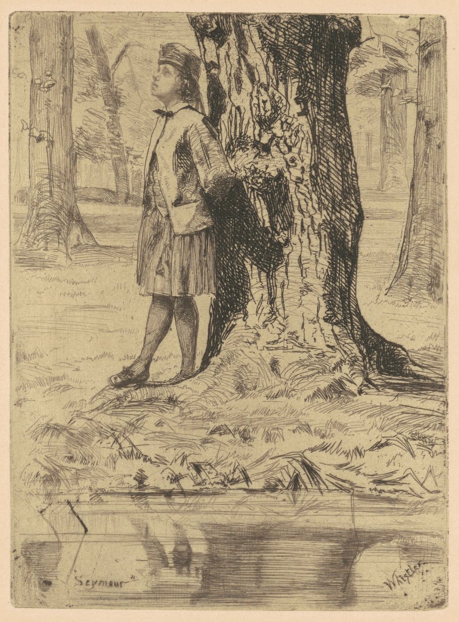 Seymour stojící pod stromem od James Abbott McNeill Whistler