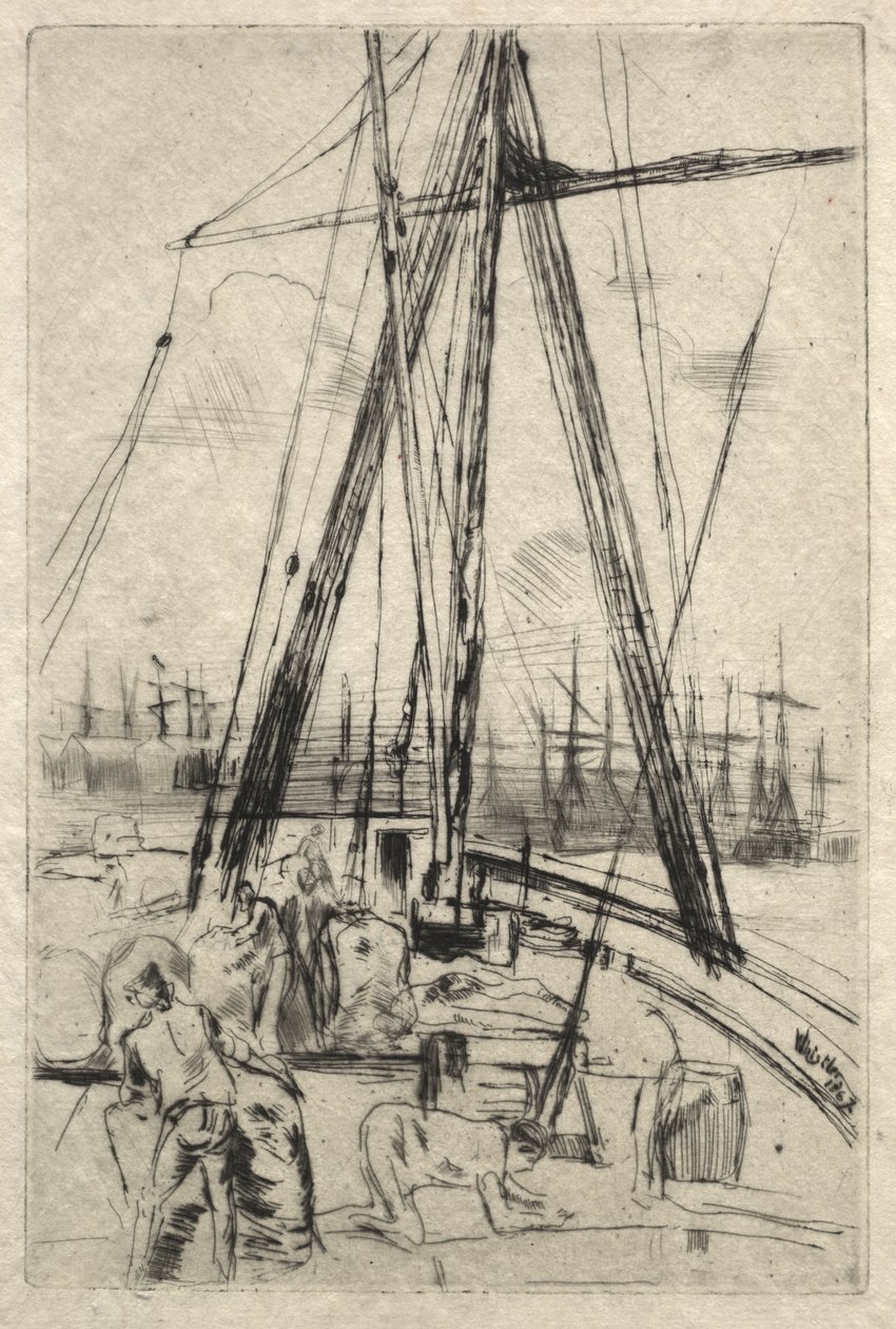 Lodní doprava v Liverpoolu od James McNeill Whistler