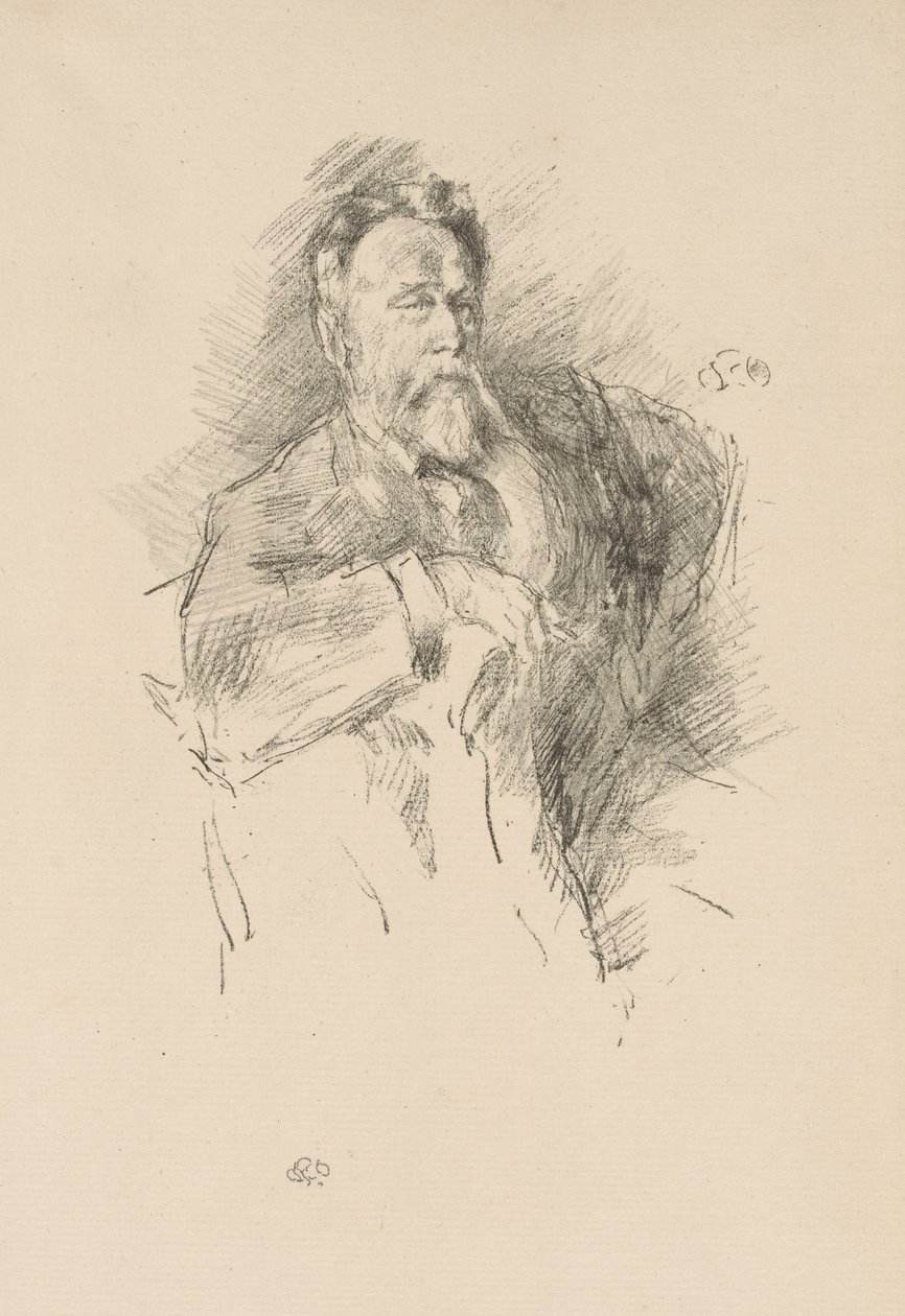 Náčrt Williama E. Henleyho od James Abbott McNeill Whistler