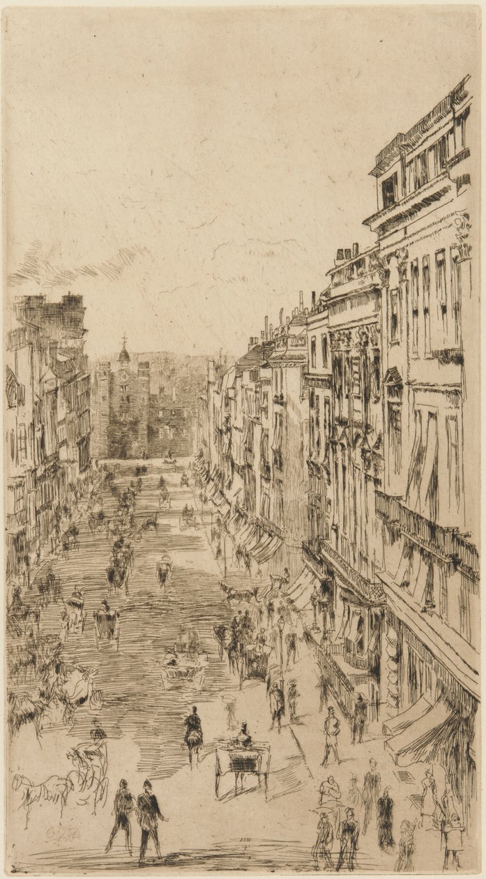 Ulice svatého Jakuba od James Abbott McNeill Whistler