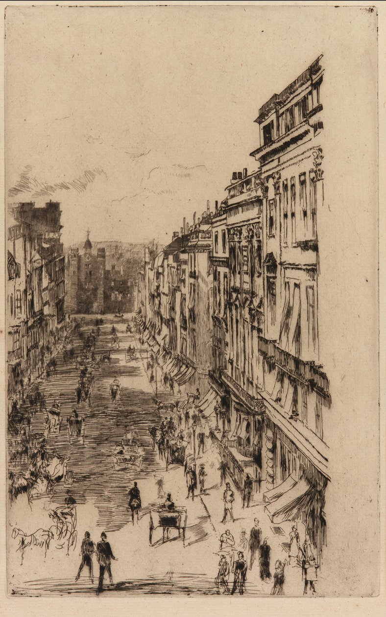 Ulice svatého Jakuba od James Abbott McNeill Whistler