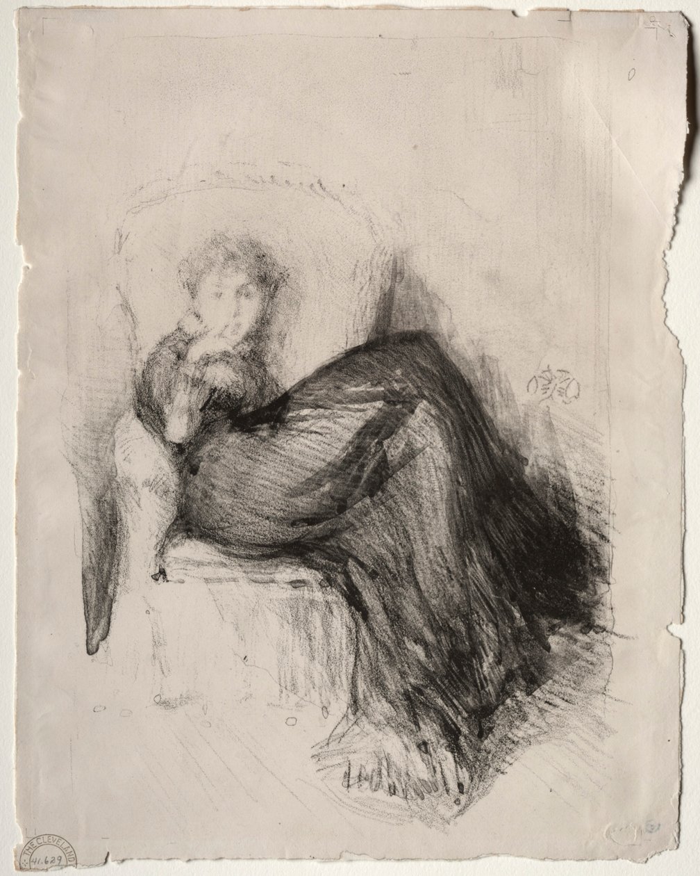 Studie - Maude vsedě od James McNeill Whistler