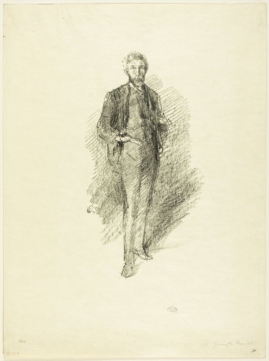 Studie: Joseph Pennell od James Abbott McNeill Whistler