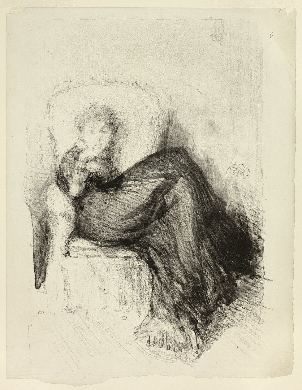 Studie: Maud Sedící od James Abbott McNeill Whistler