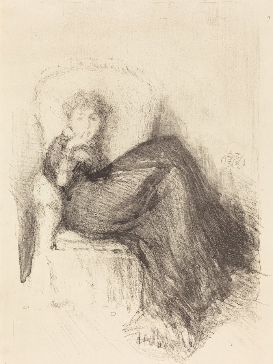 Studie: Maude Sedící od James Abbott McNeill Whistler