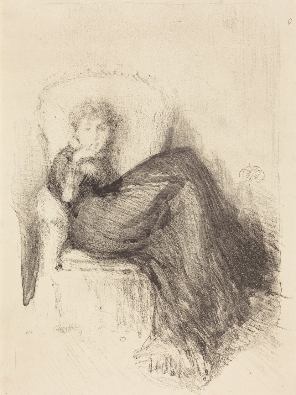 Studie: Maude vsedě od James McNeill Whistler