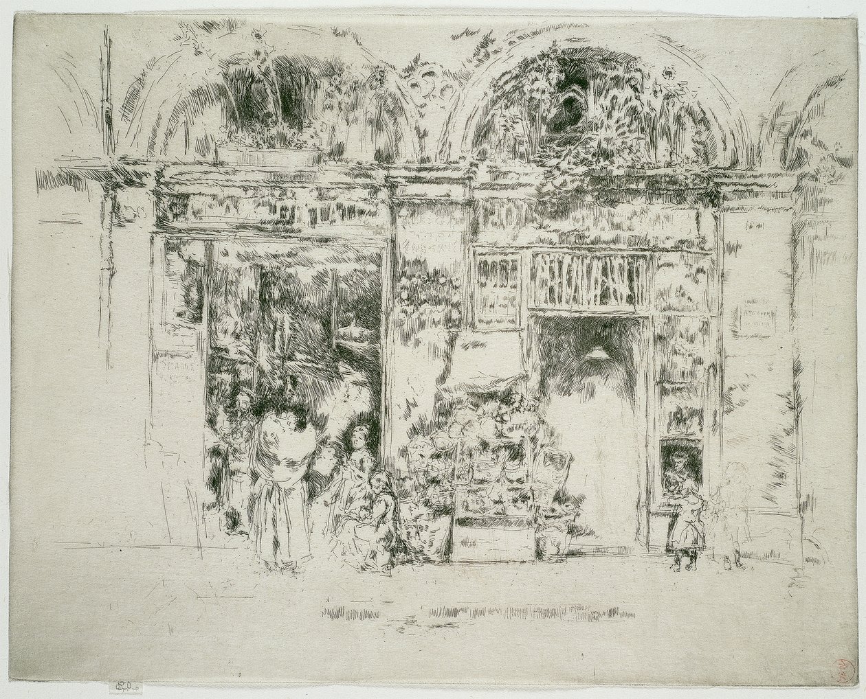 Slunečnice, St Germain Market, Paříž od James McNeill Whistler