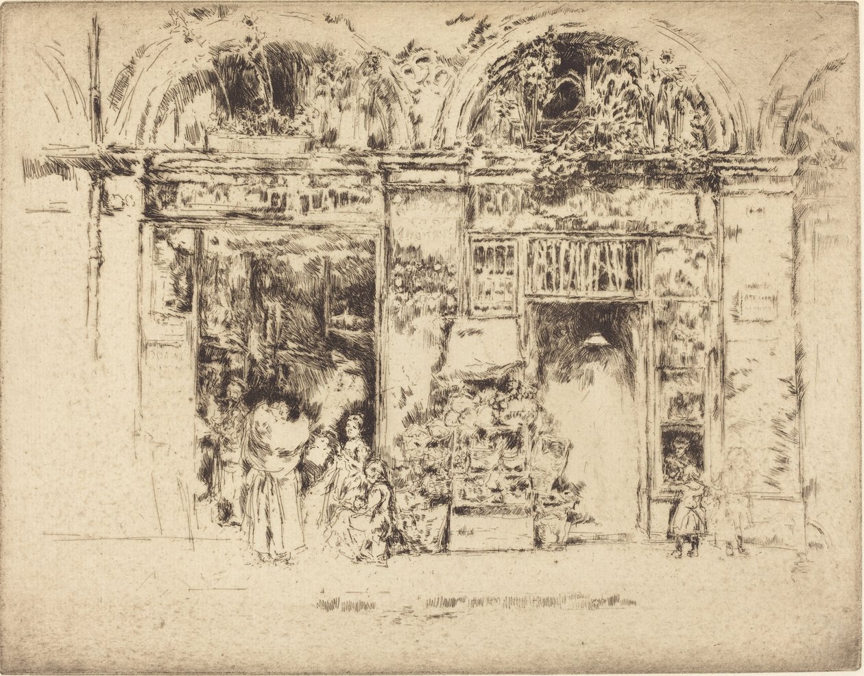 Slunečnice, Rue des Beaux-Arts od James Abbott McNeill Whistler