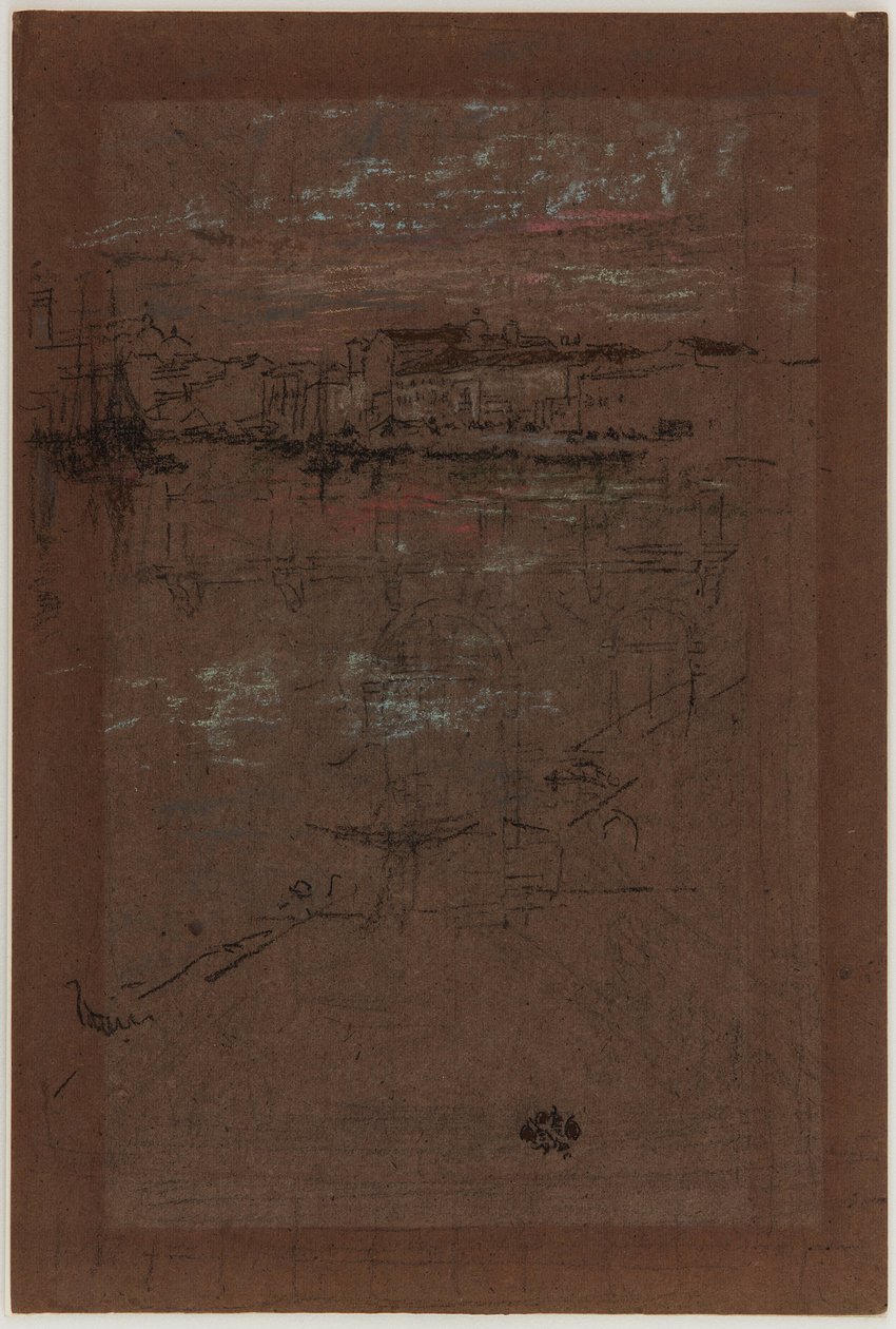 Západ slunce, v červené a hnědé od James Abbott McNeill Whistler