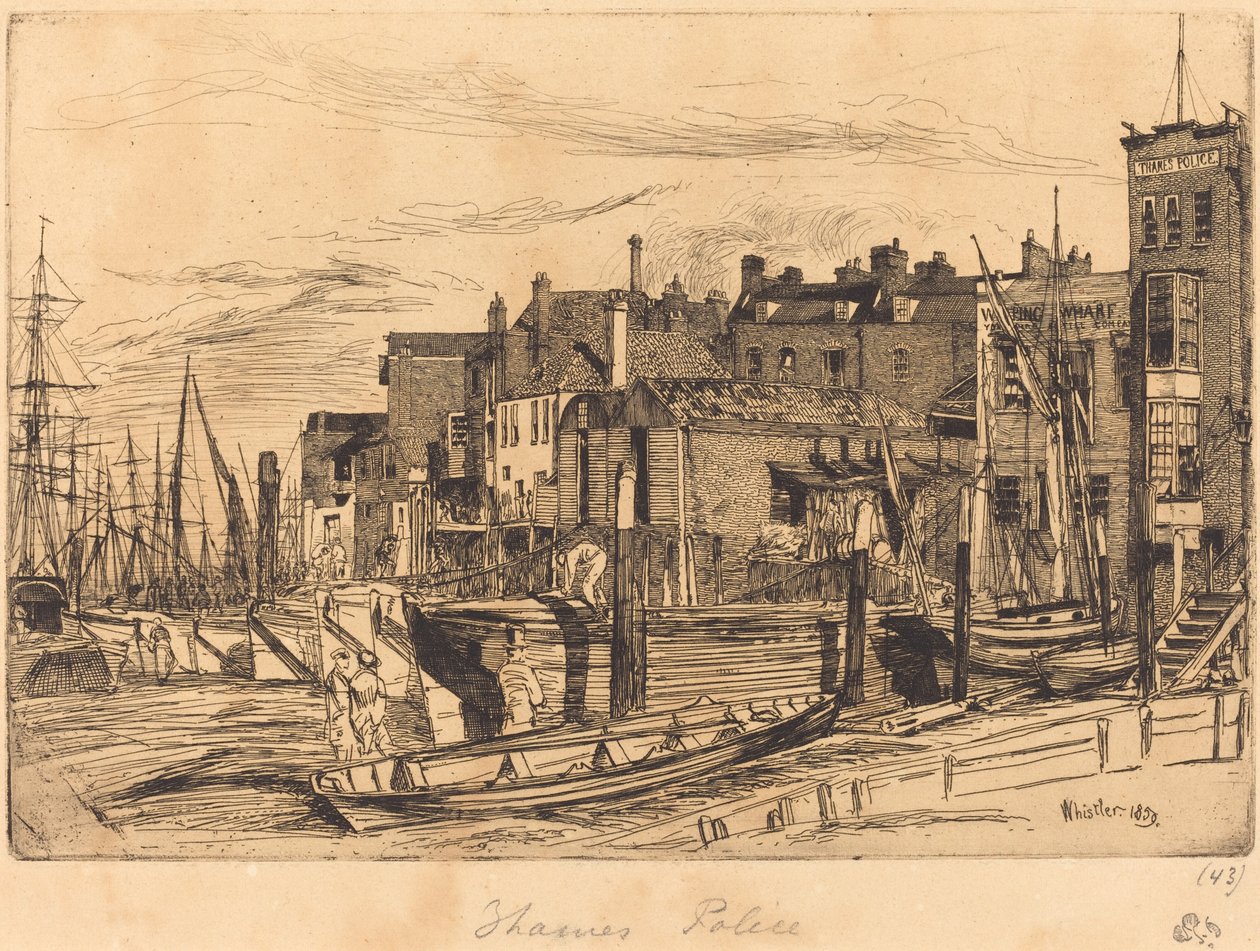 Temžská policie od James Abbott McNeill Whistler