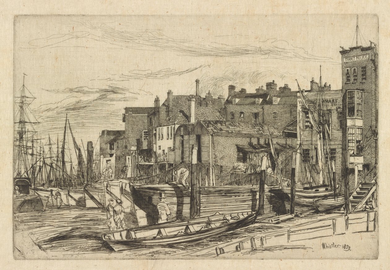 Temžská policie od James Abbott McNeill Whistler