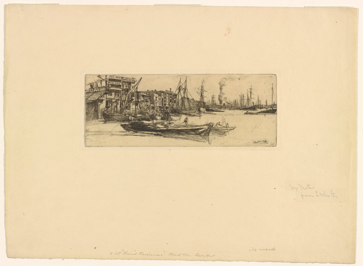 Temžské sklady od James Abbott McNeill Whistler
