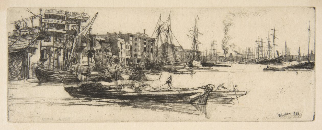 Sklady na Temži od James McNeill Whistler