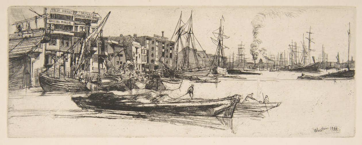Sklady na Temži od James McNeill Whistler