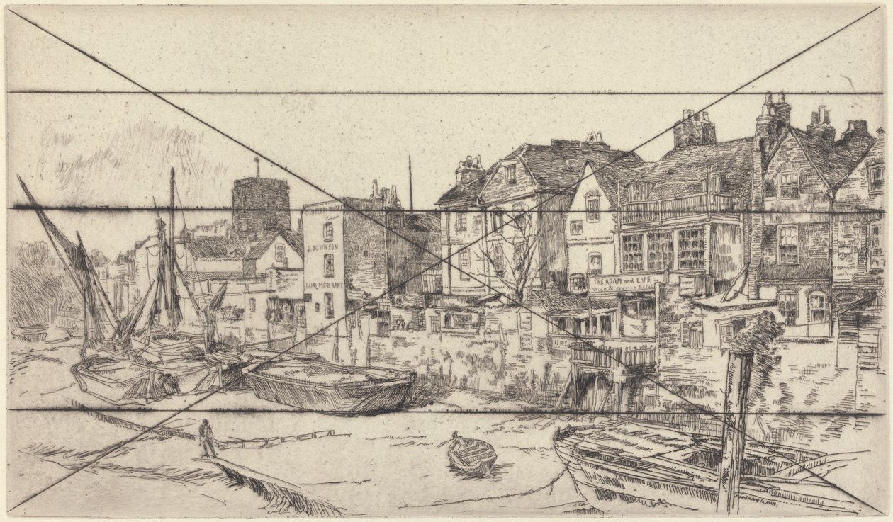 "Adam a Eva," stará Chelsea od James Abbott McNeill Whistler