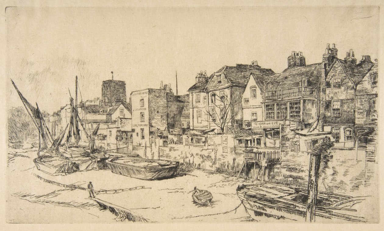 "Adam a Eva", stará Chelsea od James McNeill Whistler