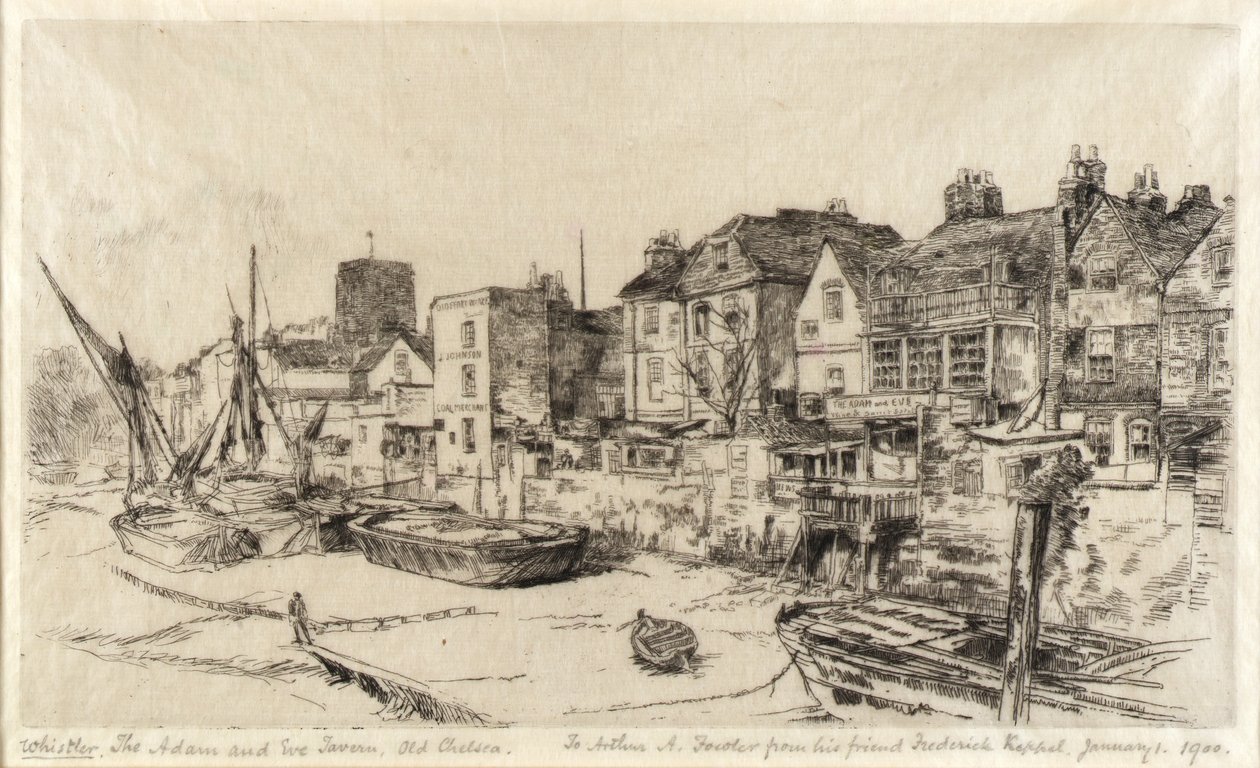 Taverna Adam a Eva, Old Chelsea od James McNeill Whistler