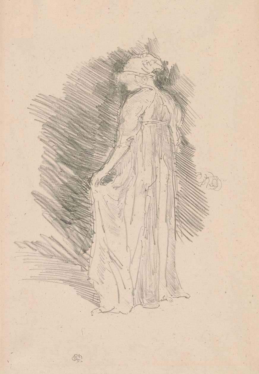 Zahalená postava, Pohled zezadu od James Abbott McNeill Whistler