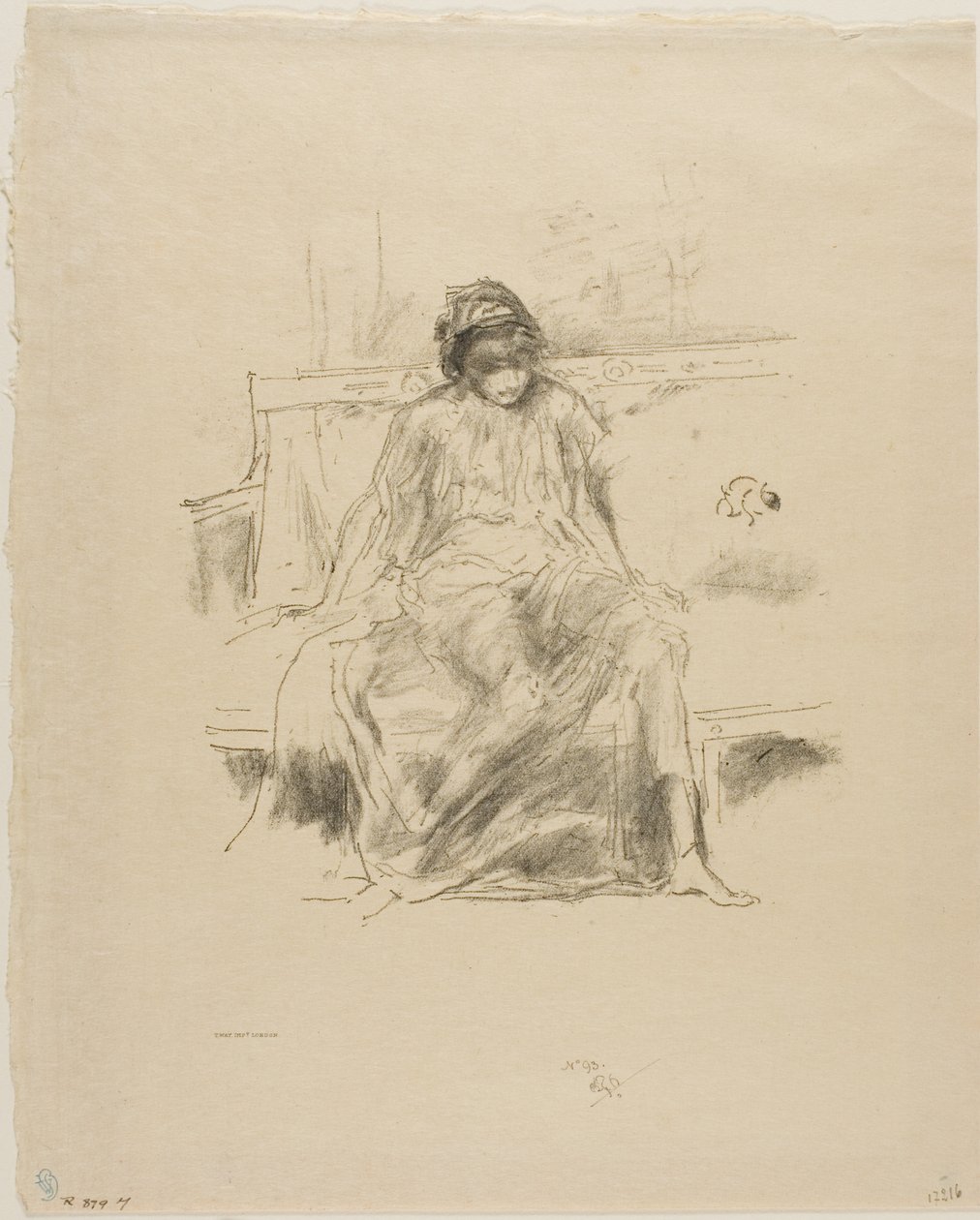 Zahalená postava, sedící od James Abbott McNeill Whistler