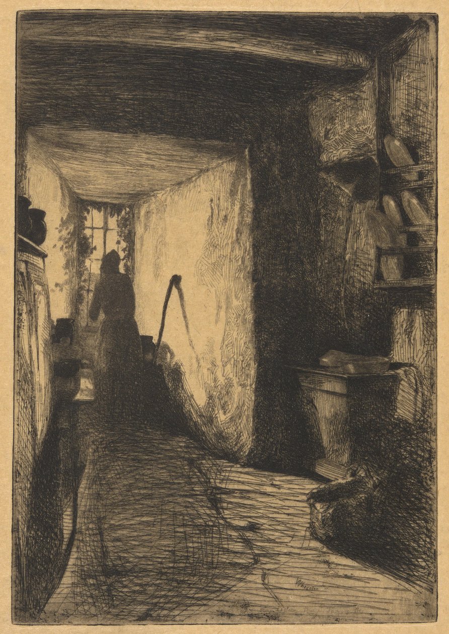 Kuchyně z francouzského souboru (Douze Eaux-Fortes d od James Abbott McNeill Whistler
