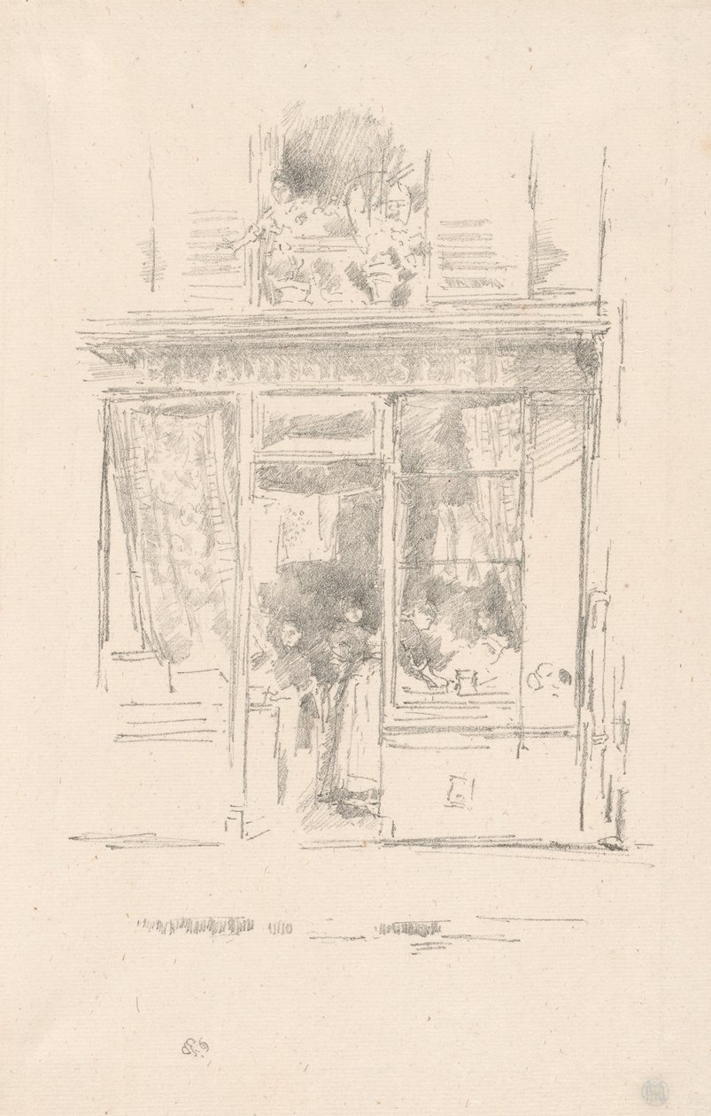 Prádelna: "Pradelna z Place Dauphine" od James Abbott McNeill Whistler