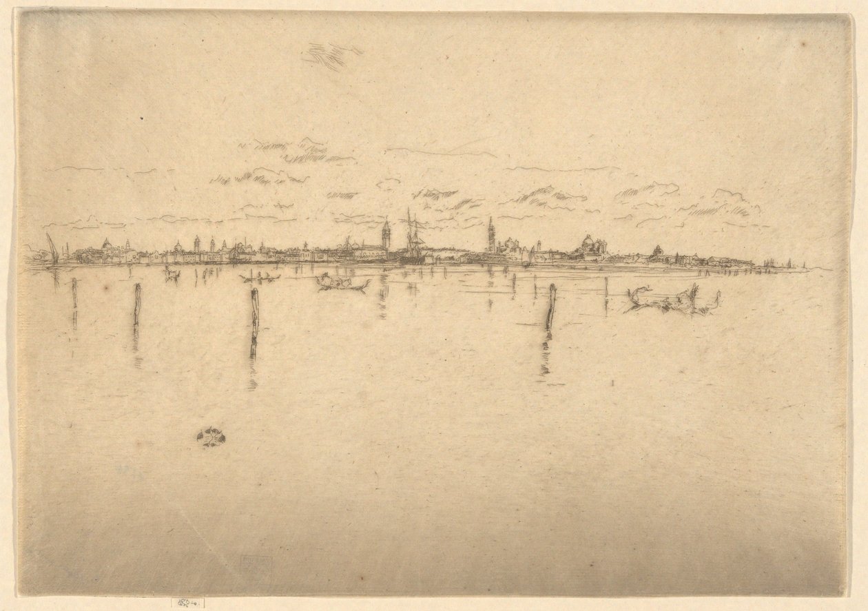 „Malé Benátky“ z první benátské série (Benátky, série dvanácti leptů) od James McNeill Whistler