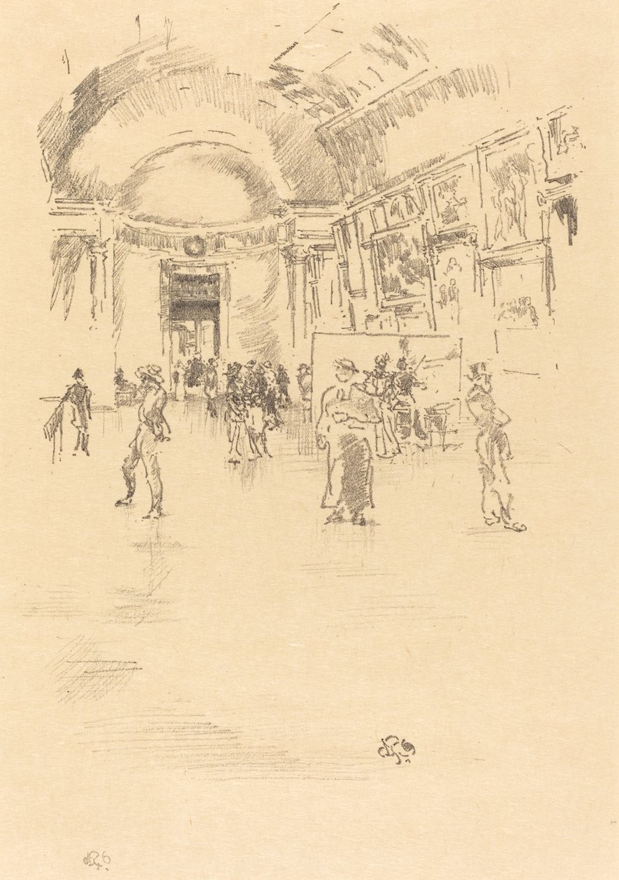 Dlouhá galerie, Louvre od James Abbott McNeill Whistler