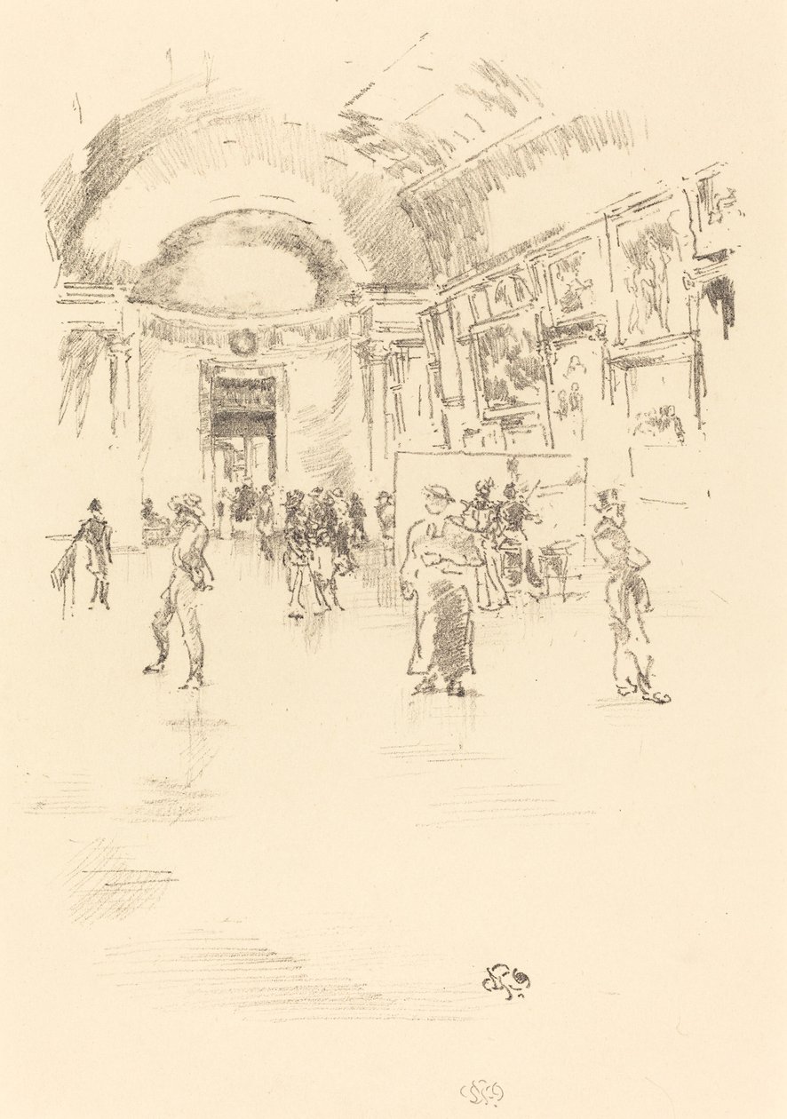 Dlouhá galerie, Louvre od James Abbott McNeill Whistler