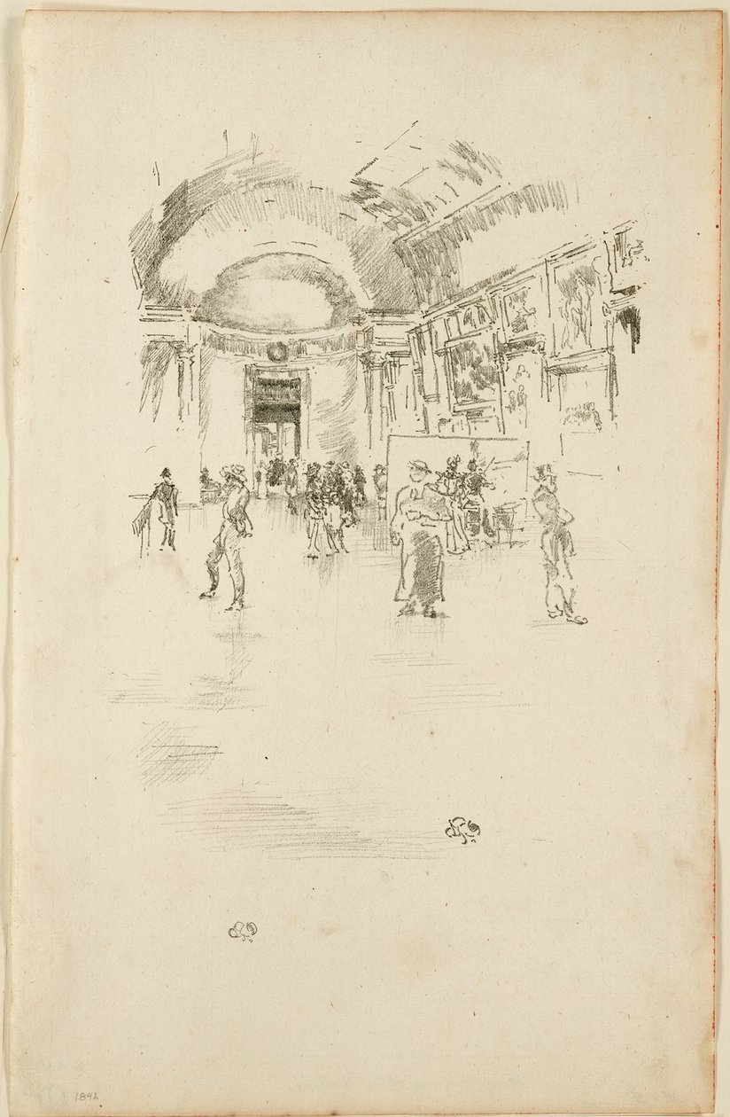 Dlouhá galerie, Louvre od James Abbott McNeill Whistler