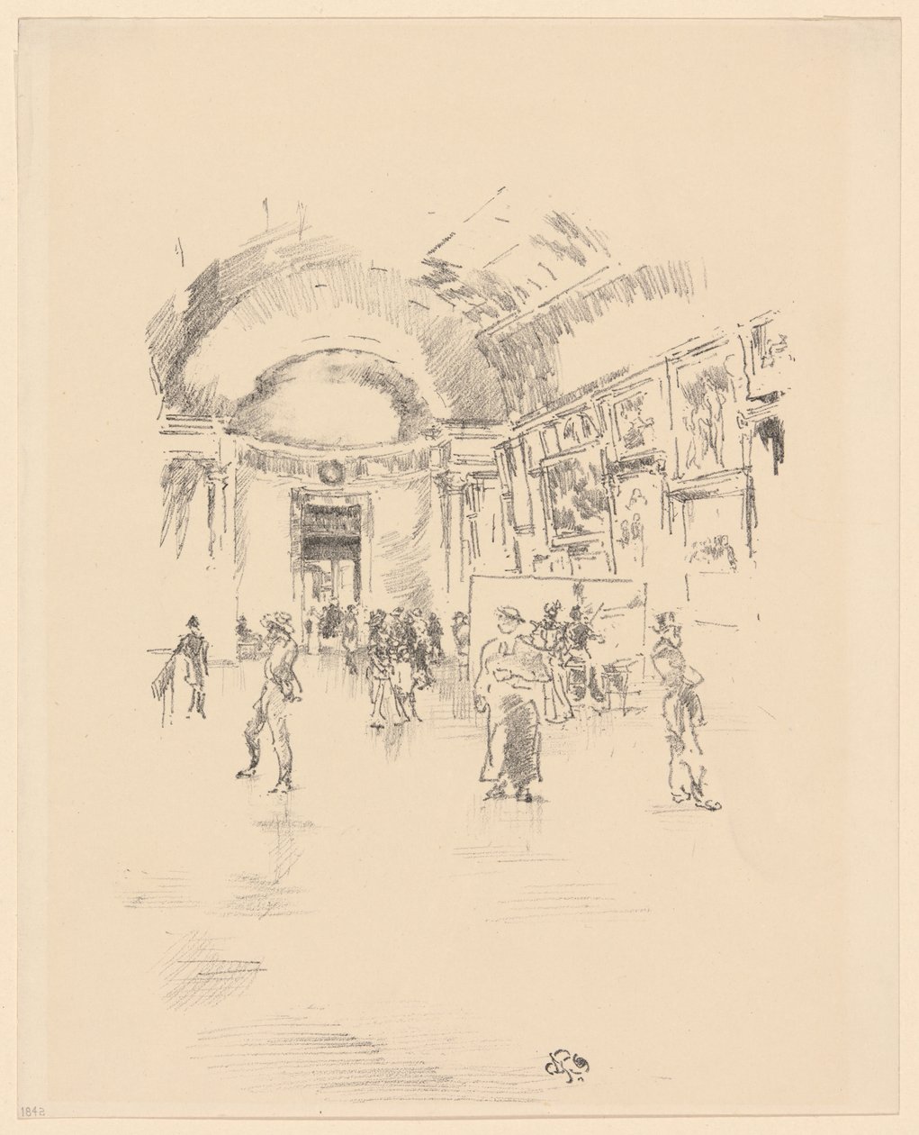 Dlouhá galerie, Louvre od James Abbott McNeill Whistler