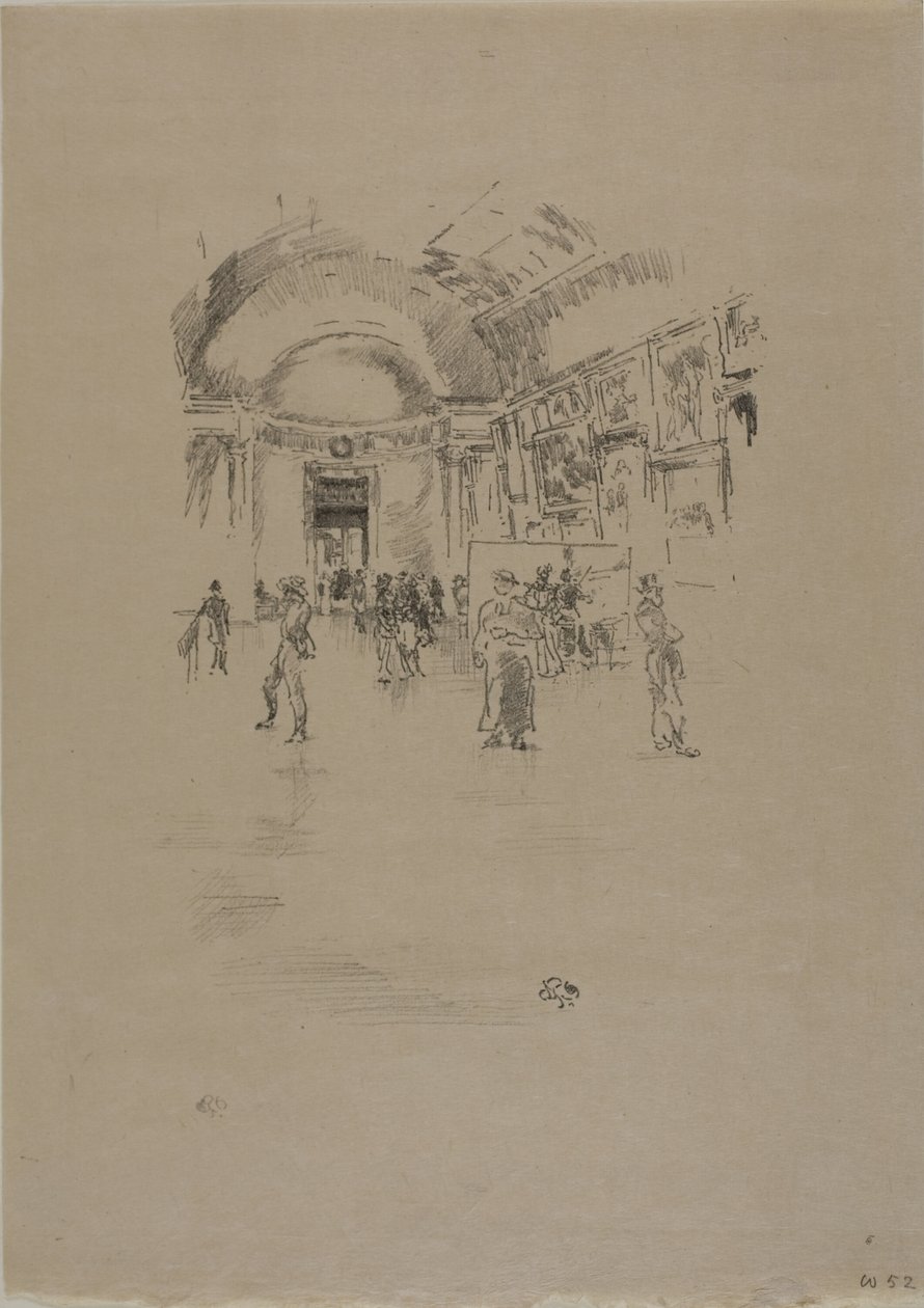 Dlouhá galerie, Louvre od James Abbott McNeill Whistler