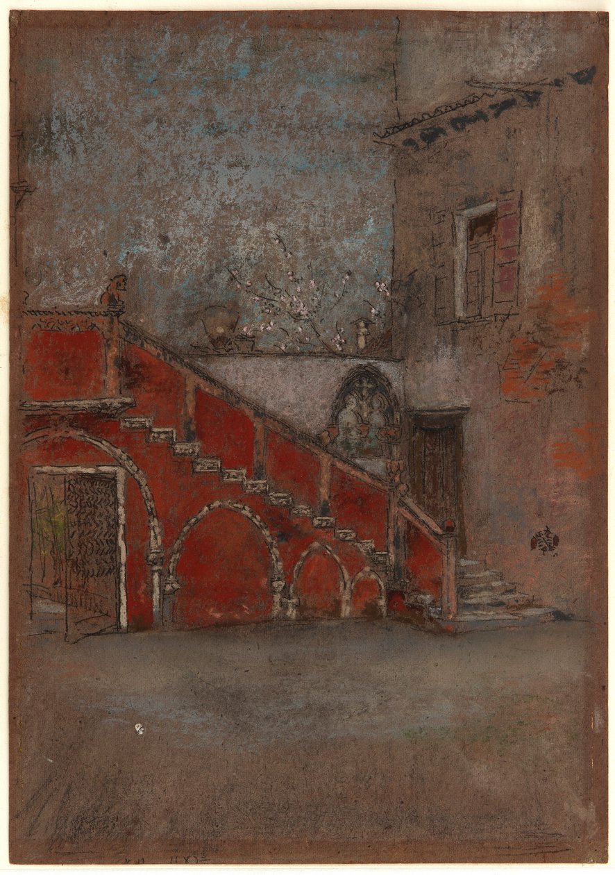 Schodiště: Poznámka v červené barvě od James Abbott McNeill Whistler