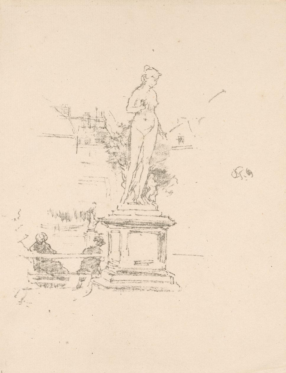 Socha, Lucemburské zahrady od James McNeill Whistler