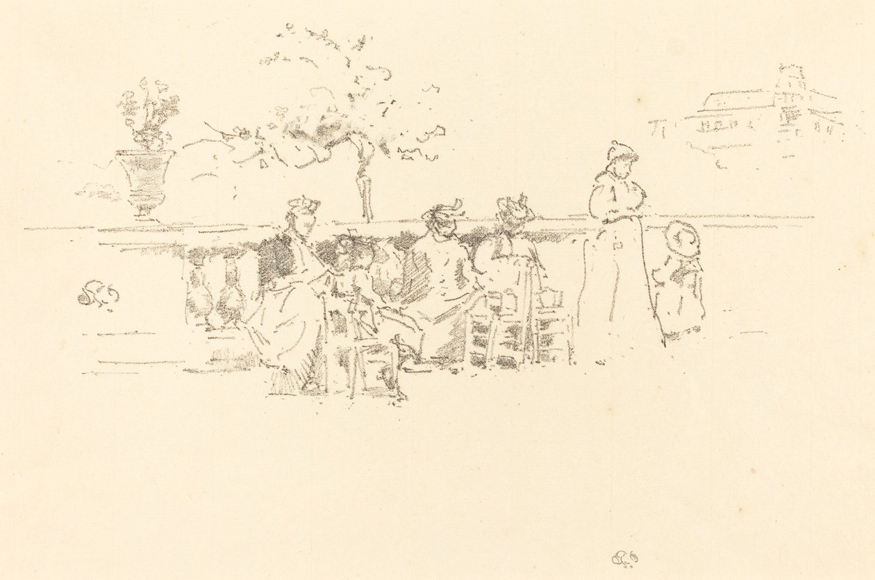 The Terrace, Lucembursko od James Abbott McNeill Whistler
