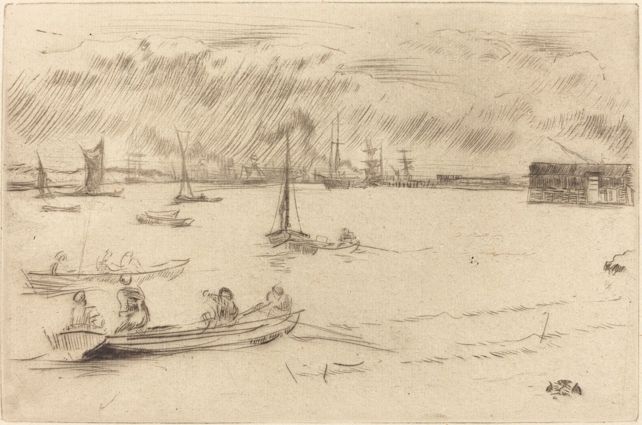 Temže směrem k Erithu od James Abbott McNeill Whistler
