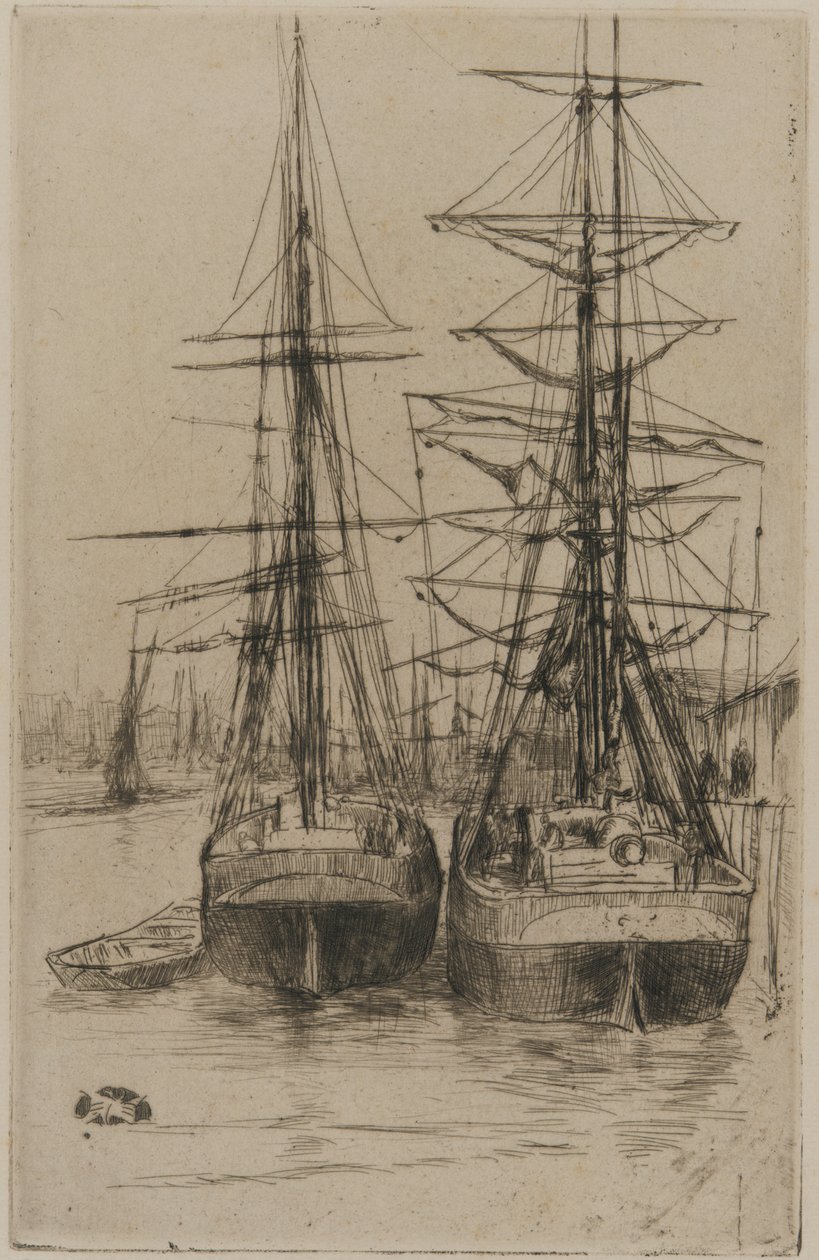 Dvě lodě od James Abbott McNeill Whistler