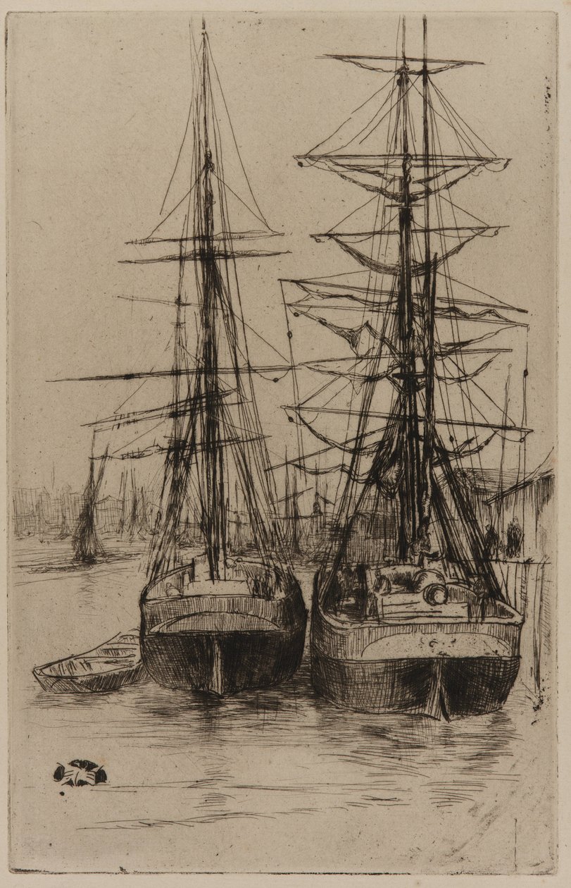 Dvě lodě od James Abbott McNeill Whistler