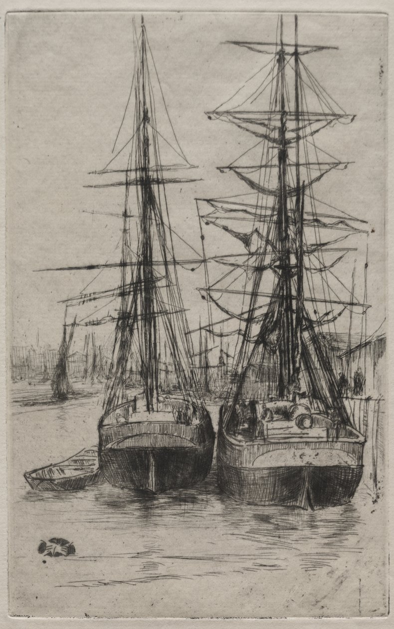 Dvě lodě od James McNeill Whistler