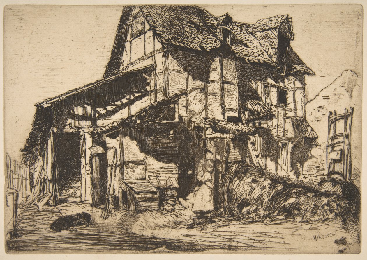 Nejistý nájemní dům (Stará farma) od James McNeill Whistler